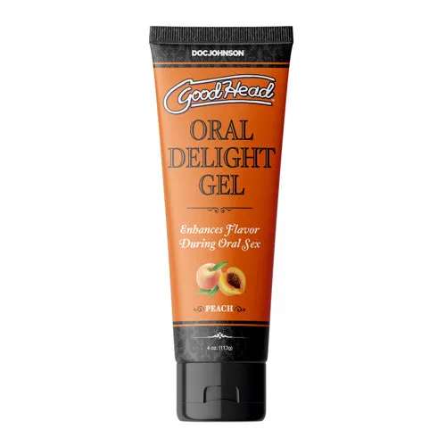 GoodHead Oral Delight Gel Peach - 4 oz | Doc Johnson USA Enhancers