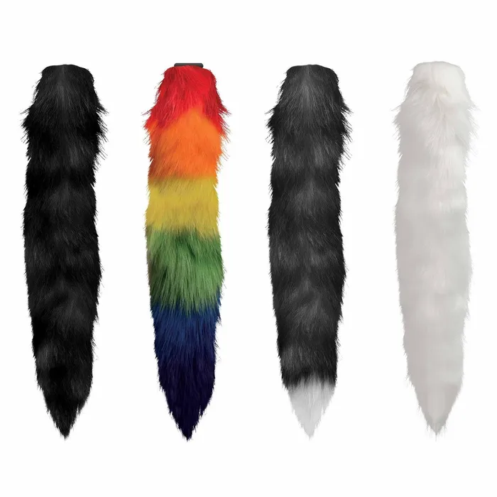 Interchangeable Rainbow Fox Tail | XR Brands Anal