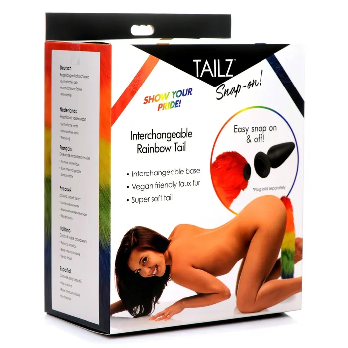 Interchangeable Rainbow Fox Tail | XR Brands Anal