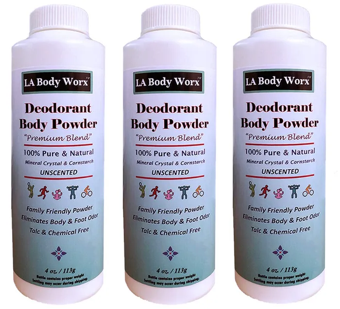 LA Body Worx All Natural Unscented Deodorant Body Powder Talc Free Family Friendly | LA Body Worx Female Sex Toys