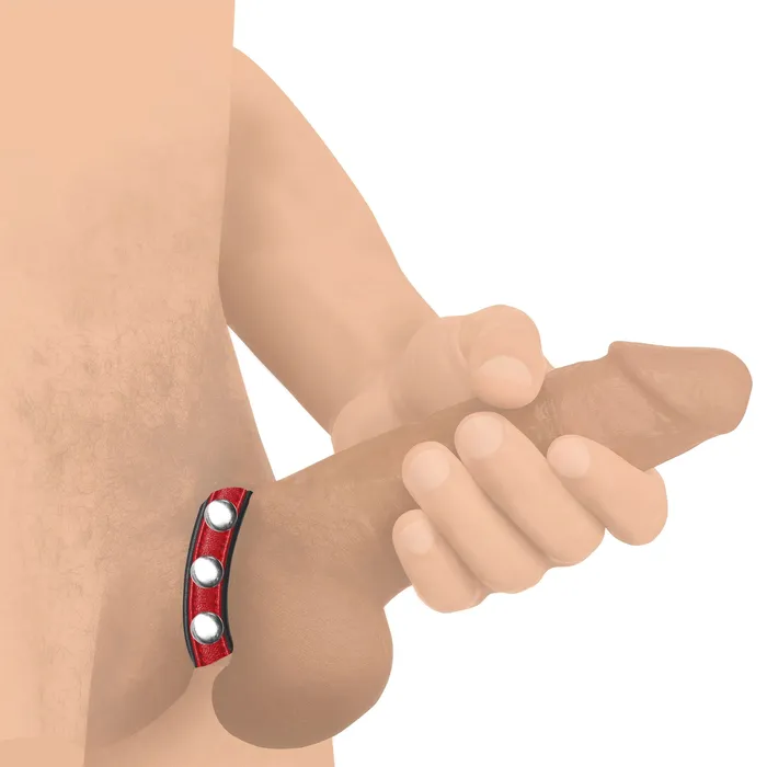 Leather Speed Snap Cock Ring | XR Brands Male Sex Toys