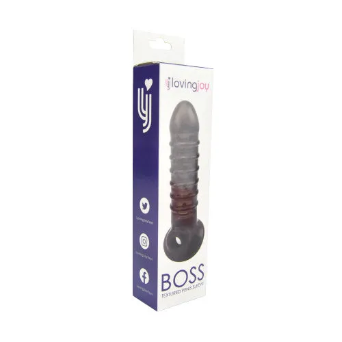 Loving Joy Boss Textured Penis Sleeve with Ball Loop | Loving Joy Male Sex Toys Loving Joy Boss Textured Penis Sleeve with Ball Loop | Loving Joy Male Sex Toys