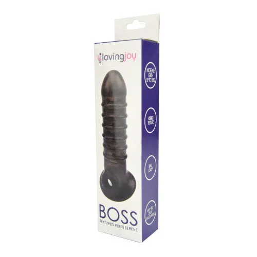 Loving Joy Boss Textured Penis Sleeve with Ball Loop | Loving Joy Male Sex Toys Loving Joy Boss Textured Penis Sleeve with Ball Loop | Loving Joy Male Sex Toys