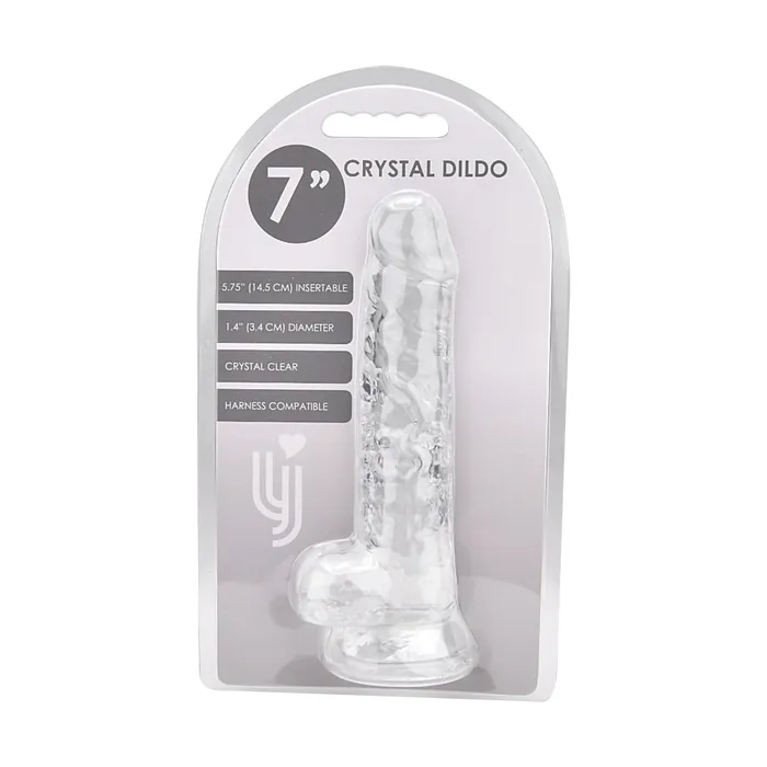 Loving Joy Dildos | Loving Joy 7 Inch Dildo with Balls Clear