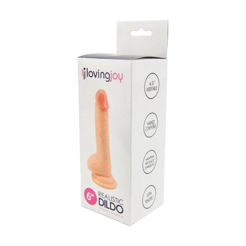 Loving Joy Loving Joy Realistic Dildo with Balls and Suction Cup 6 inch | Dildos Loving Joy Loving Joy Realistic Dildo with Balls and Suction Cup 6 inch | Dildos
