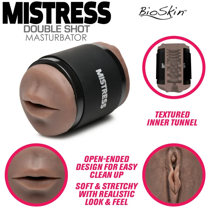 Male Sex Toys Double Shot Mouth And Pussy Stroker Curve Toys
