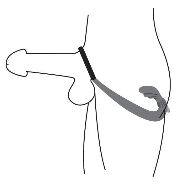 Male Sex Toys | Nova Silicone Cock Ring And Prostate Vibe - XR Brands