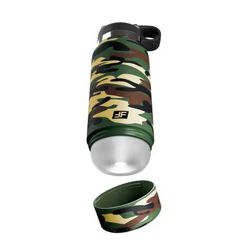 Male Sex Toys | Pipedream Products PDX Plus Fap Flask - Happy Camper Discreet Stroker - Camo - Frosted