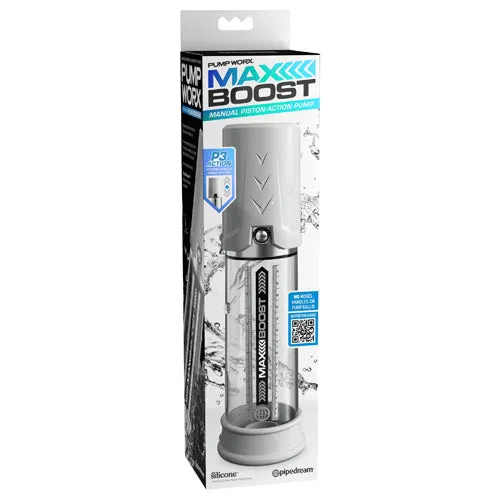 Male Sex Toys Pump Worx Max Boost White Pipedream Products