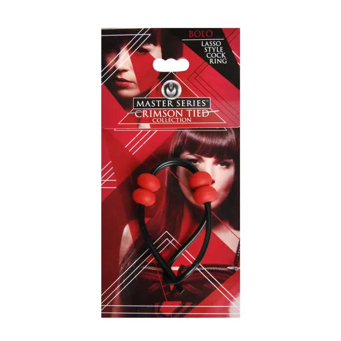 Male Sex Toys | XR Brands Crimson Tied Bolo Lasso Style Adjustable Cock Ring