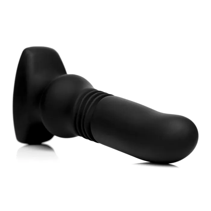 Male Sex Toys | XR Brands Silicone Vibrating And Thrusting Plug With Remote Control