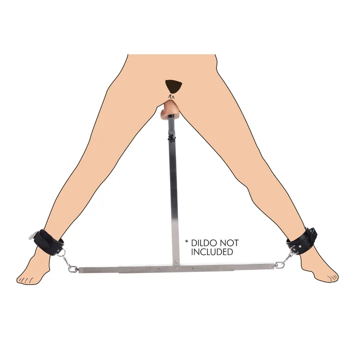 Male Sex Toys XR Brands Squat Anal Impaler With Spreader Bar And Cuffs