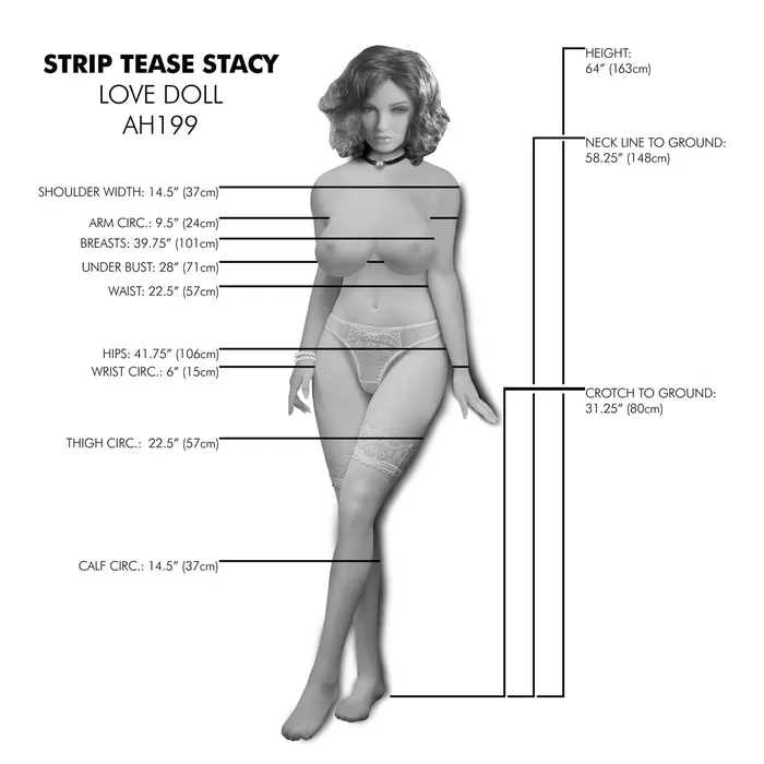 Male Sex Toys | XR Brands Strip Tease Stacy Love Doll