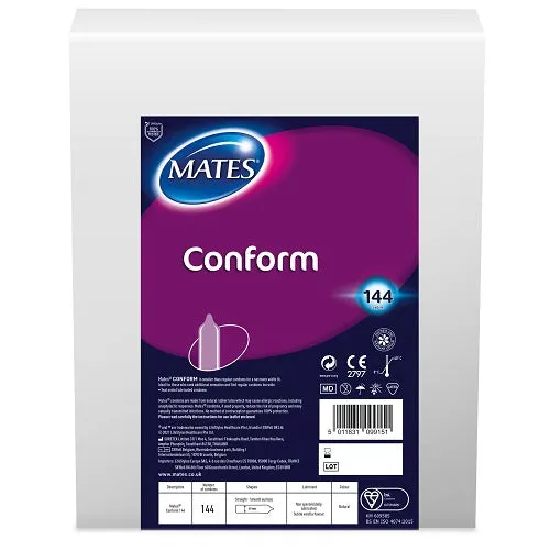 Mates Conform Condom BX144 Clinic Pack Mates Enhancers