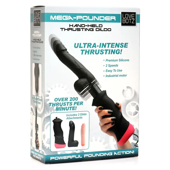Mega-pounder Hand-held Thrusting Silicone Dildo | XR Brands Dildos