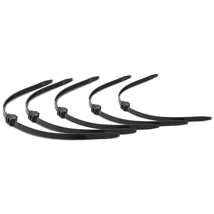 Misbehaved Black Zip Tie Police Cuffs - 5 Pack | XR Brands Anal