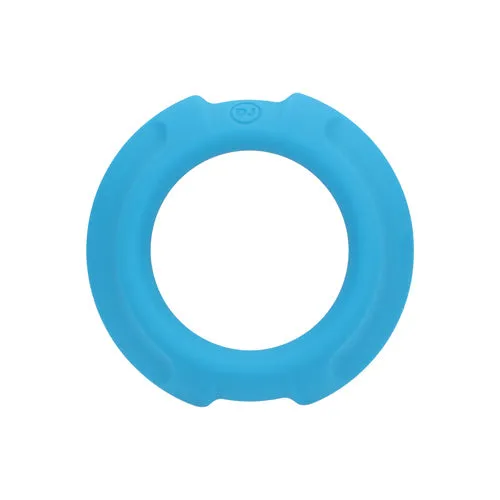 OptiMALE - FlexiSteel 43mm Silicone and Metal Core Cock Ring - Blue | Doc Johnson USA Male Sex Toys