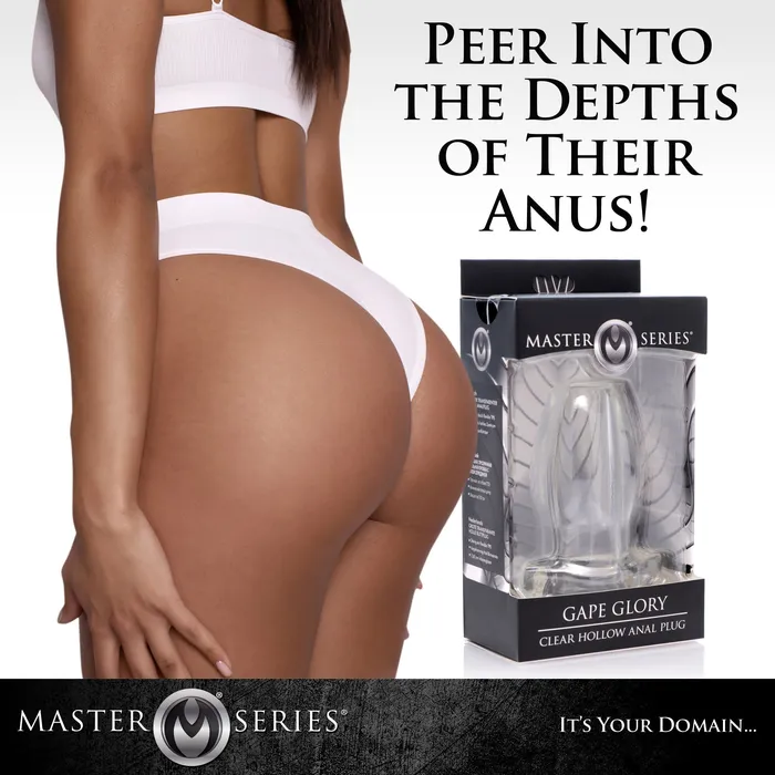 Peephole Clear Hollow Anal Plug | XR Brands Male Sex Toys