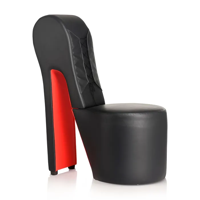 Pink Stiletto Corset Throne Chair - Red | XR Brands Vibrators