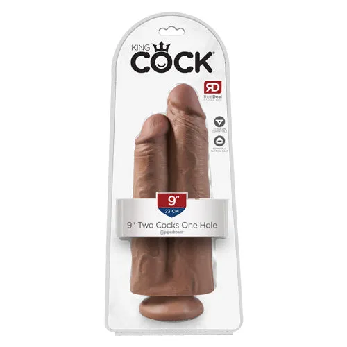 Pipedream Products King Cock 9 Two Cocks One Hole Tan Dildos