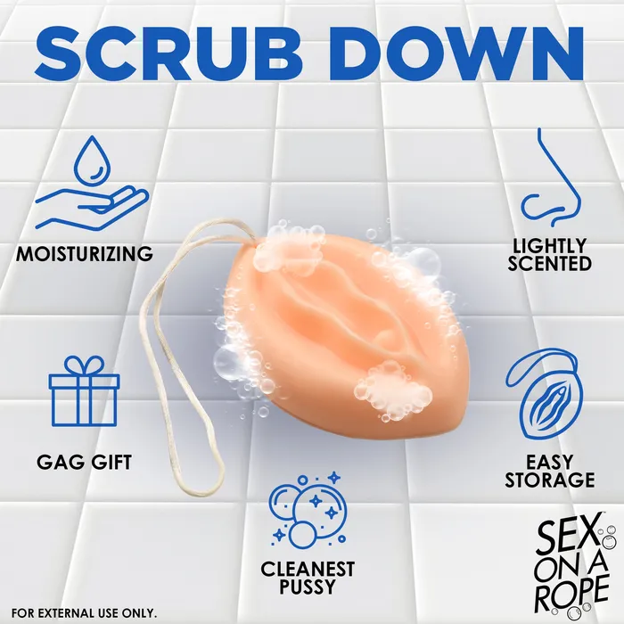 Pussy Soap On A Rope | XR Brands Female Sex Toys