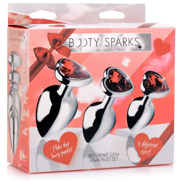Red Heart Gem Anal Plug Set | XR Brands Anal