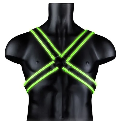 Shots America Female Sex Toys | Cross Harness - Glow in the Dark - S/M