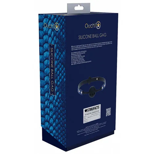 Shots America Vibrators | Ouch! Florence Collection - Silicone Ball Gag - Blue