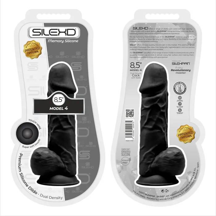 SilexD SilexD 8.5 inch Realistic Silicone Dual Density Girthy Dildo with Suction Cup with Balls Black | Dildos SilexD SilexD 8.5 inch Realistic Silicone Dual Density Girthy Dildo with Suction Cup with Balls Black | Dildos