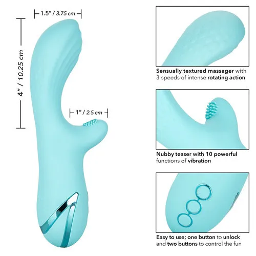 Vibrators | California Exotic Novelties California Dreaming Catalina Climaxer Rechargeable Massager - Teal Blue