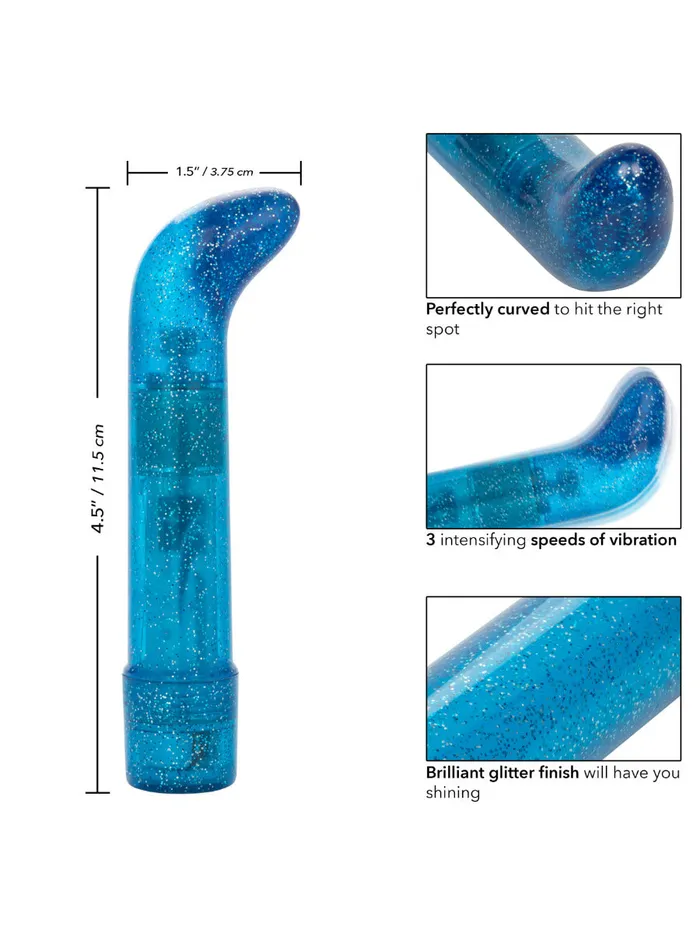 Vibrators | California Exotic Novelties Sparkle Mini G-Vibe - Blue
