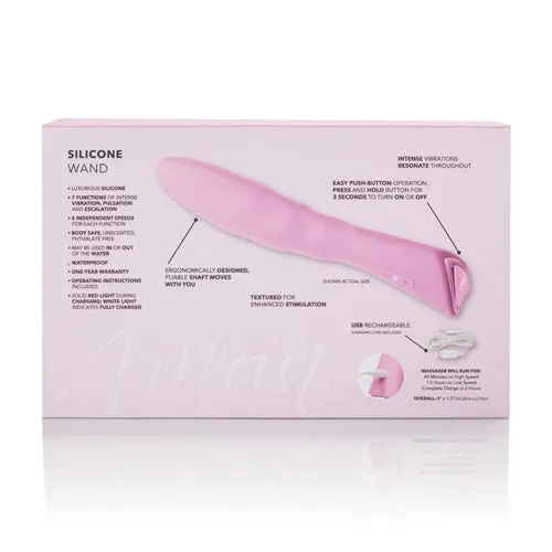 Vibrators | Jopen Amour Silicone Wand USB Rechargeable Pink - JOPEN