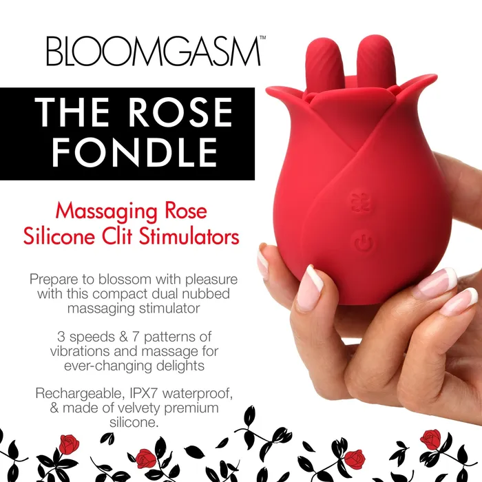Vibrators | XR Brands 10x Fondle Massaging Rose Silicone Clit Stimulators