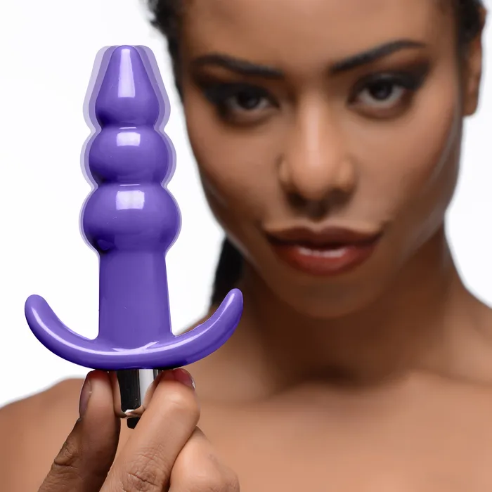 XR Brands Anal | Ribbed Vibrating Butt Plug