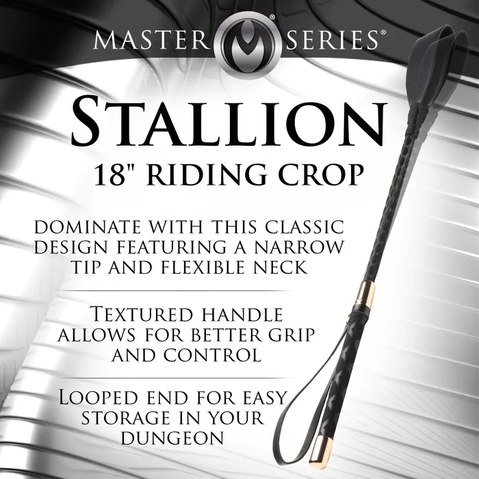 XR Brands Anal | Stallion Riding Crop - 18 Inch