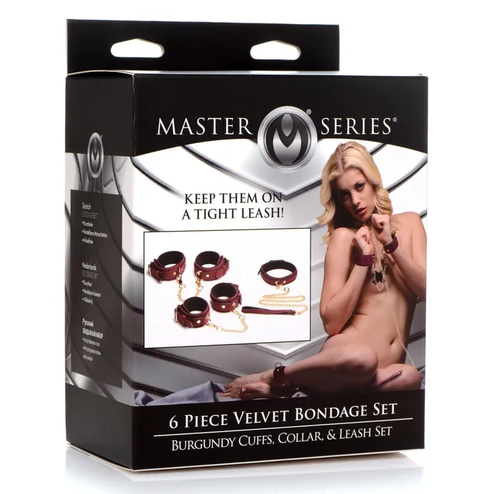 XR Brands Couples | 6 Piece Velvet Bondage Set