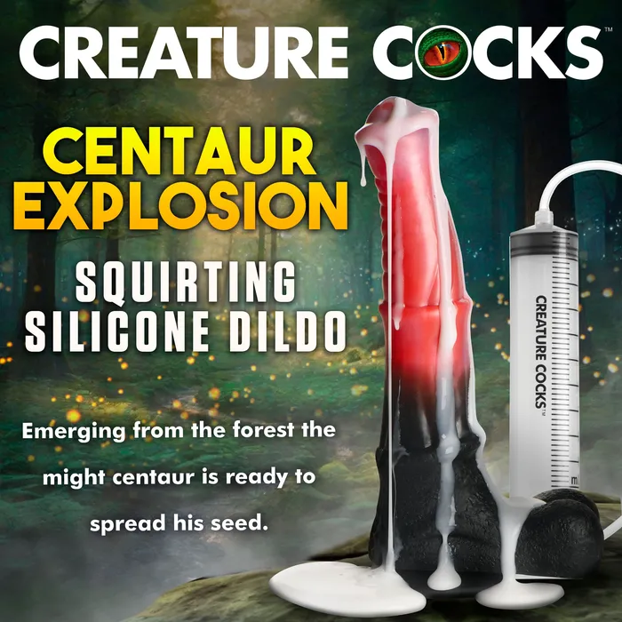 XR Brands Dildos | Centaur Explosion Squirting Silicone Dildo