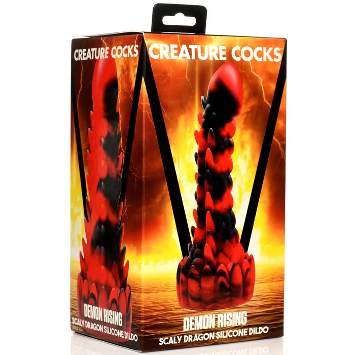 XR Brands Dildos | Demon Rising Scaly Dragon Silicone Dildo