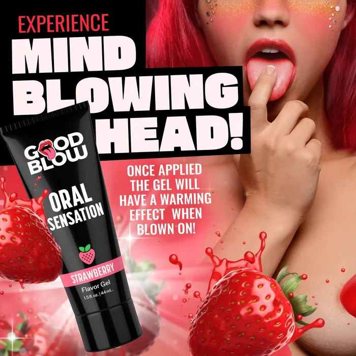 XR Brands Enhancers | Oral Sensation Flavor Gel Pop Display Strawberry/cotton Candy