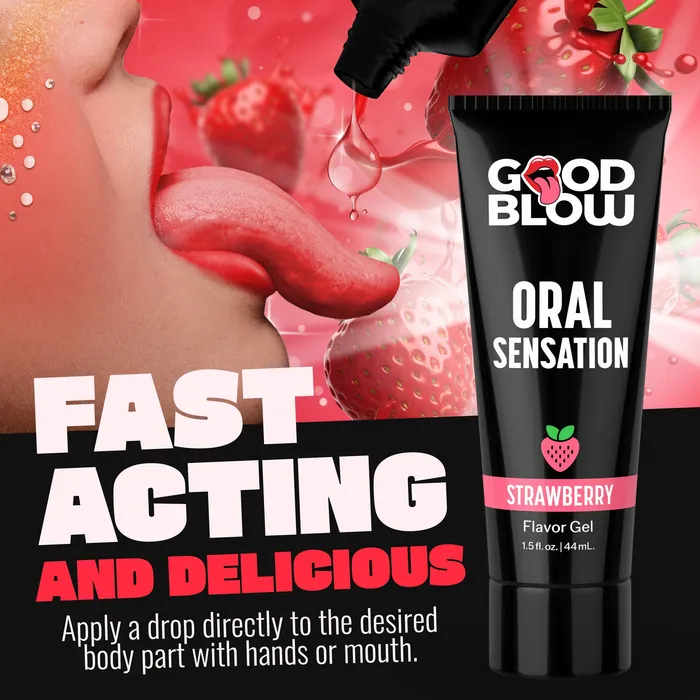 XR Brands Enhancers | Oral Sensation Flavor Gel Pop Display Strawberry/cotton Candy
