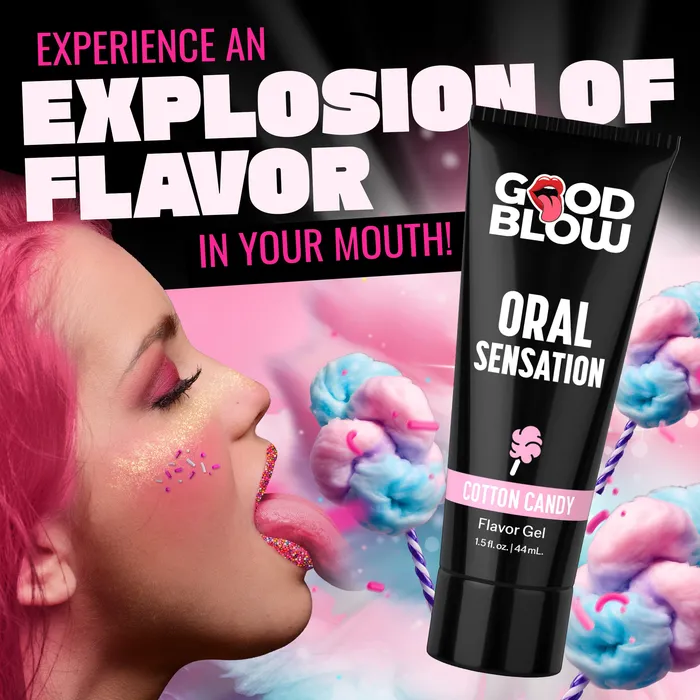 XR Brands Enhancers | Oral Sensation Flavor Gel Pop Display Strawberry/cotton Candy