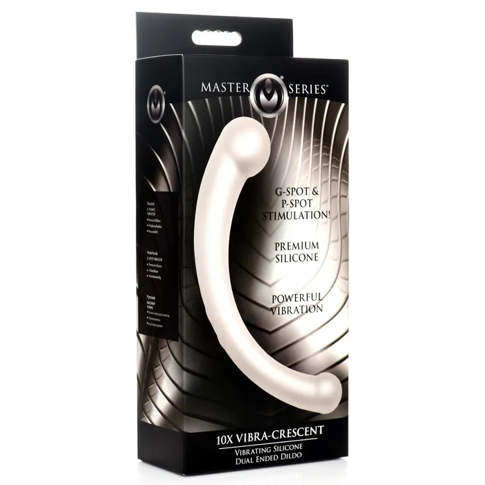 XR Brands Female Sex Toys | 10x Vibra-crescent Vibrating Silicone Dual-ended Dildo -