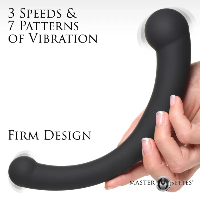XR Brands Female Sex Toys | 10x Vibra-crescent Vibrating Silicone Dual-ended Dildo -