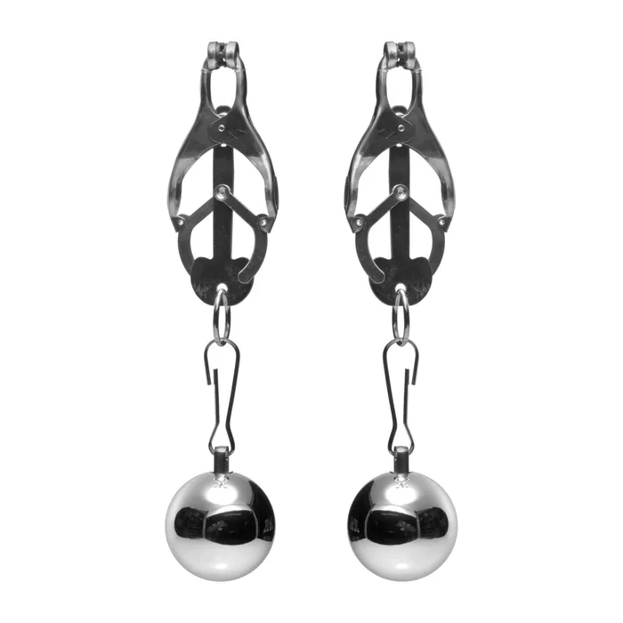XR Brands Female Sex Toys | Deviant Monarch Weighted Nipple Clamps