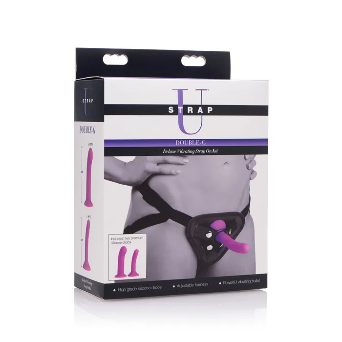 XR Brands Female Sex Toys | Double G Deluxe Vibrating Strap On Kit