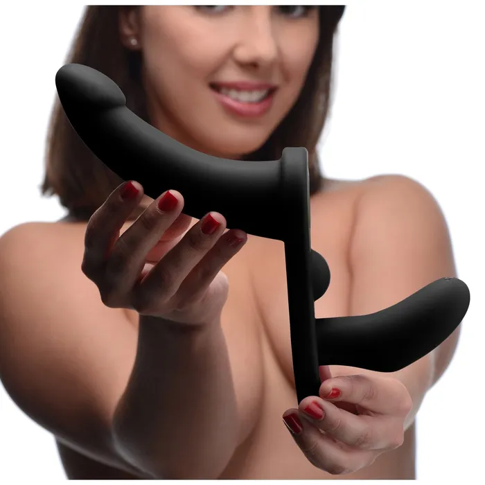 XR Brands Female Sex Toys | Double Take 10x Double Penetration Vibrating Strap-on Harness -