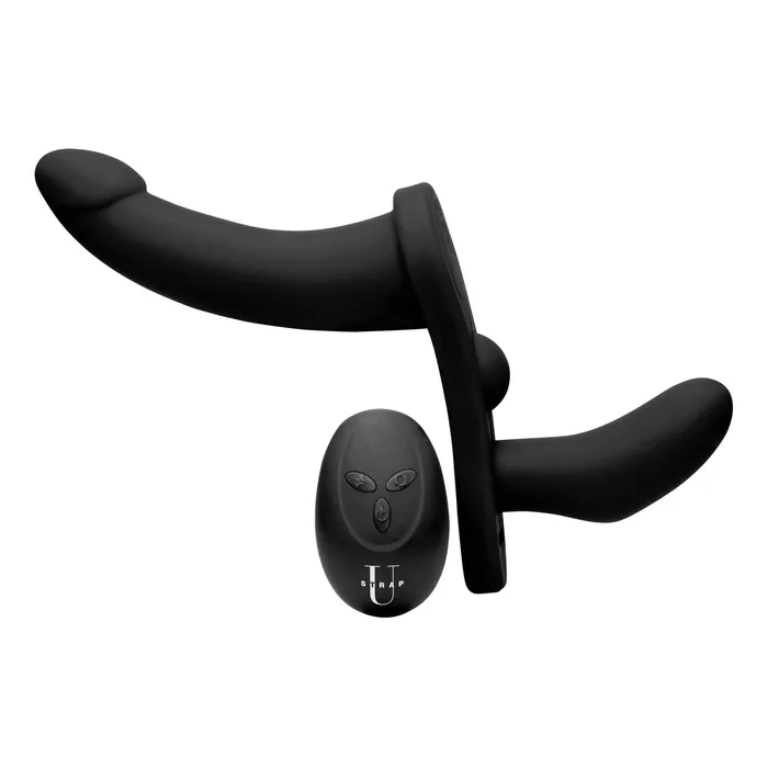 XR Brands Female Sex Toys | Double Take 10x Double Penetration Vibrating Strap-on Harness -