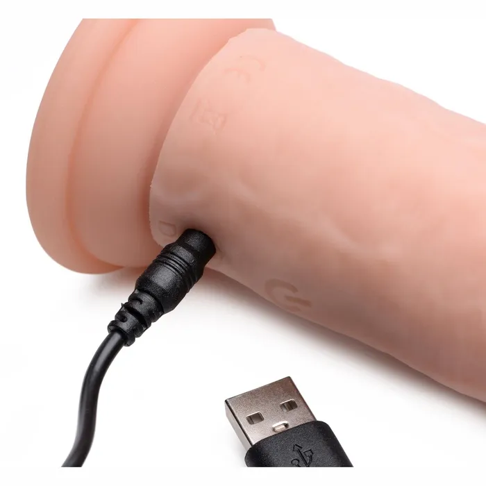 XR Brands Female Sex Toys | Power Player 28x Vibrating Silicone Dildo With Remote