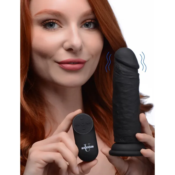 XR Brands Female Sex Toys | Power Player 28x Vibrating Silicone Dildo With Remote