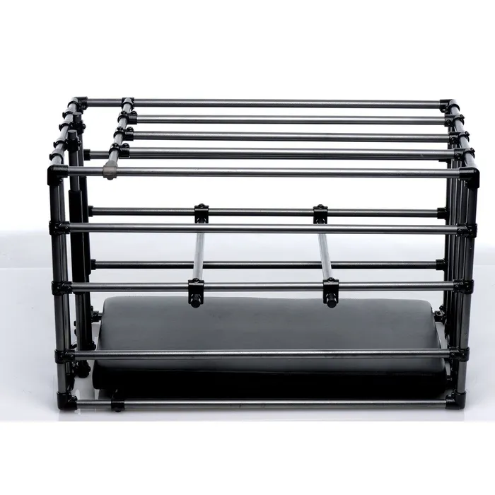 XR Brands Kennel Adjustable Puppy Cage With Padded Board | Male Sex Toys